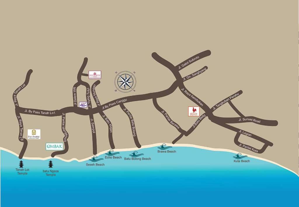 Ombak Villa Cemagi Tanah Lot Kültér fotó